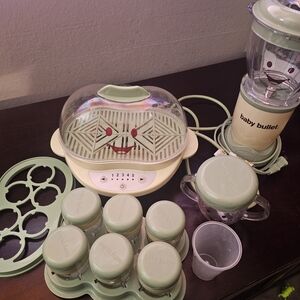 Baby Bullet Green and Cream Kitchen Tool Set